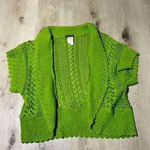 Knitted green sweater